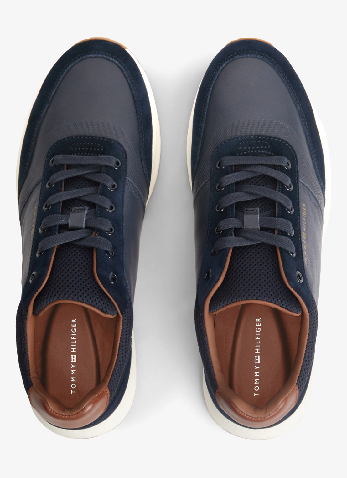 Tommy Hilfiger Sneaker met logo - detail 4 donkerblauw