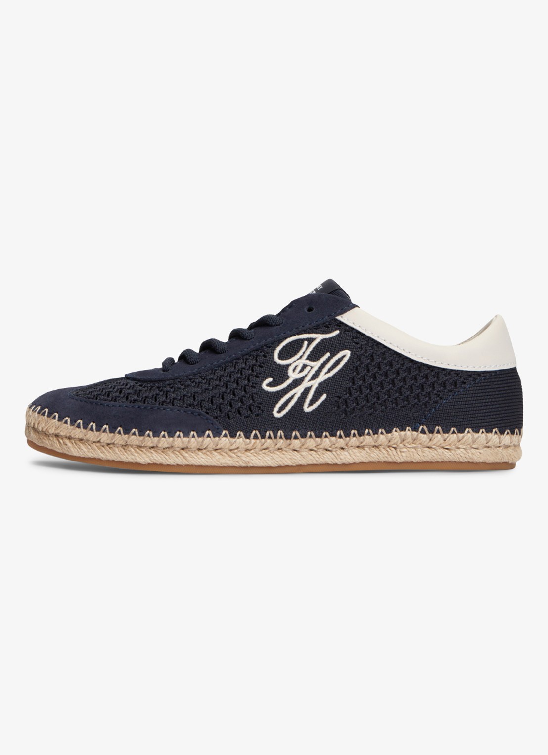 Tommy Hilfiger Sneaker met opengewerkt dessin - detail 5 donkerblauw