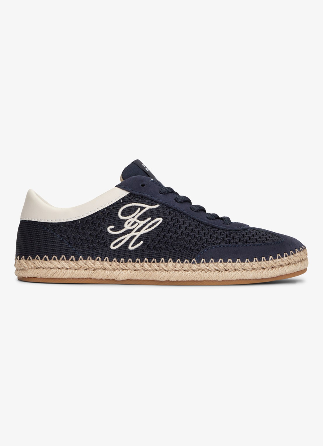 Tommy Hilfiger Sneaker met opengewerkt dessin - voorkant 2 donkerblauw