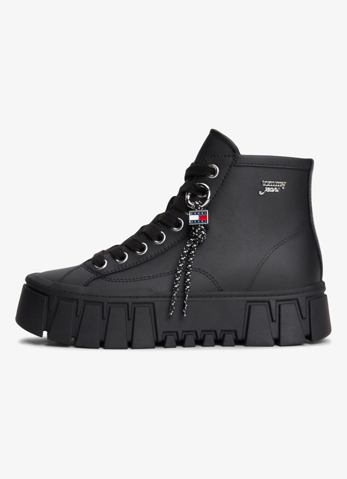 Tommy Hilfiger Sneaker met plateauzool  - detail 3 zwart