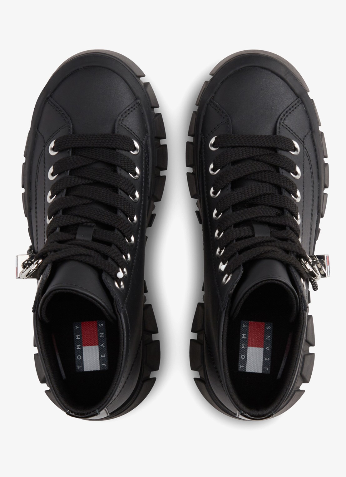 Tommy Hilfiger Sneaker met plateauzool  - voorkant 6 zwart