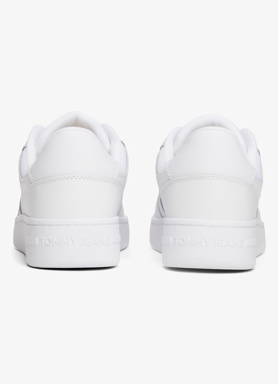 Tommy Hilfiger Sneaker van leer met logo - achterkant 3 wit