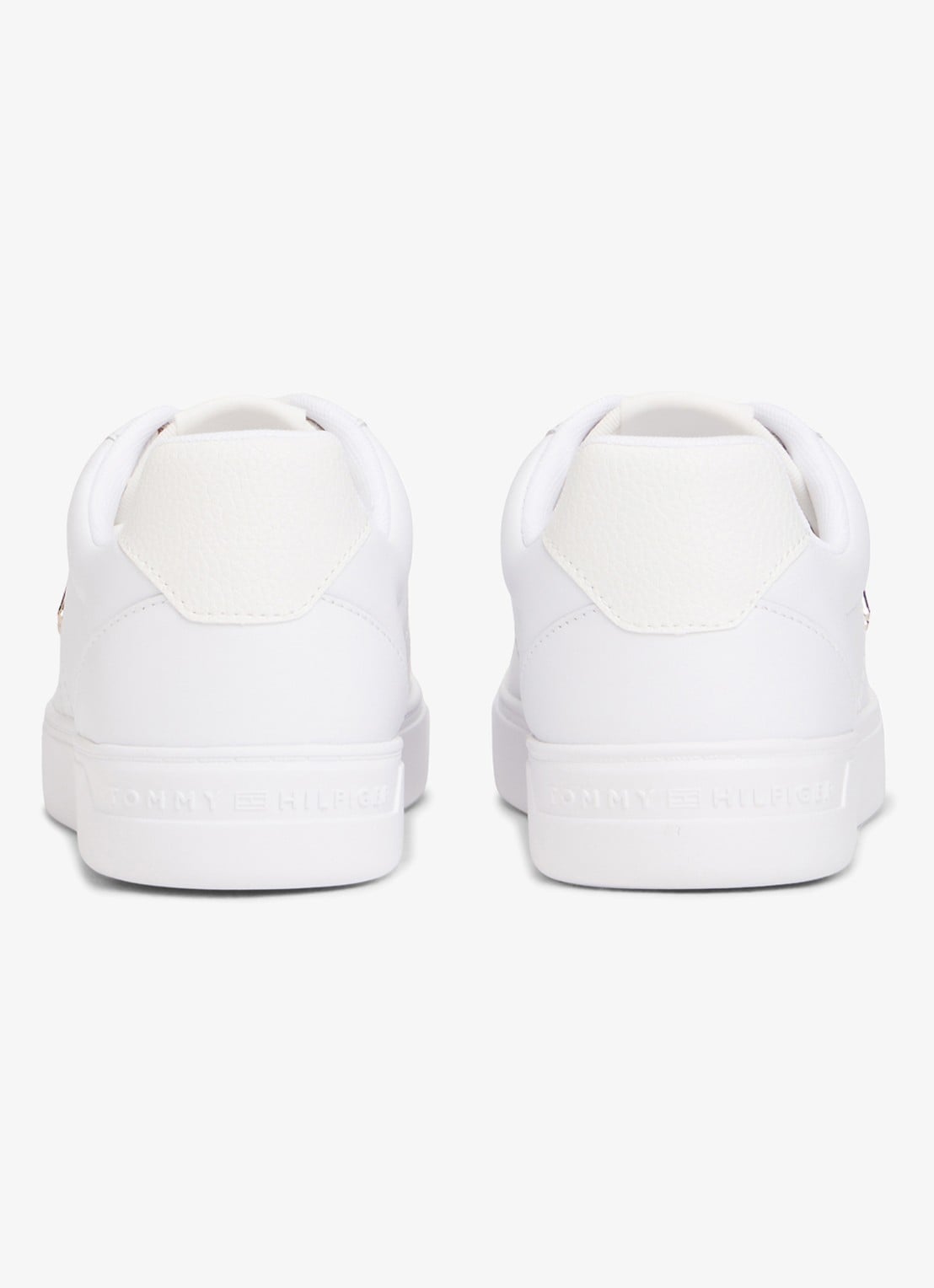 Tommy Hilfiger Sneaker van leer met logo - achterkant wit