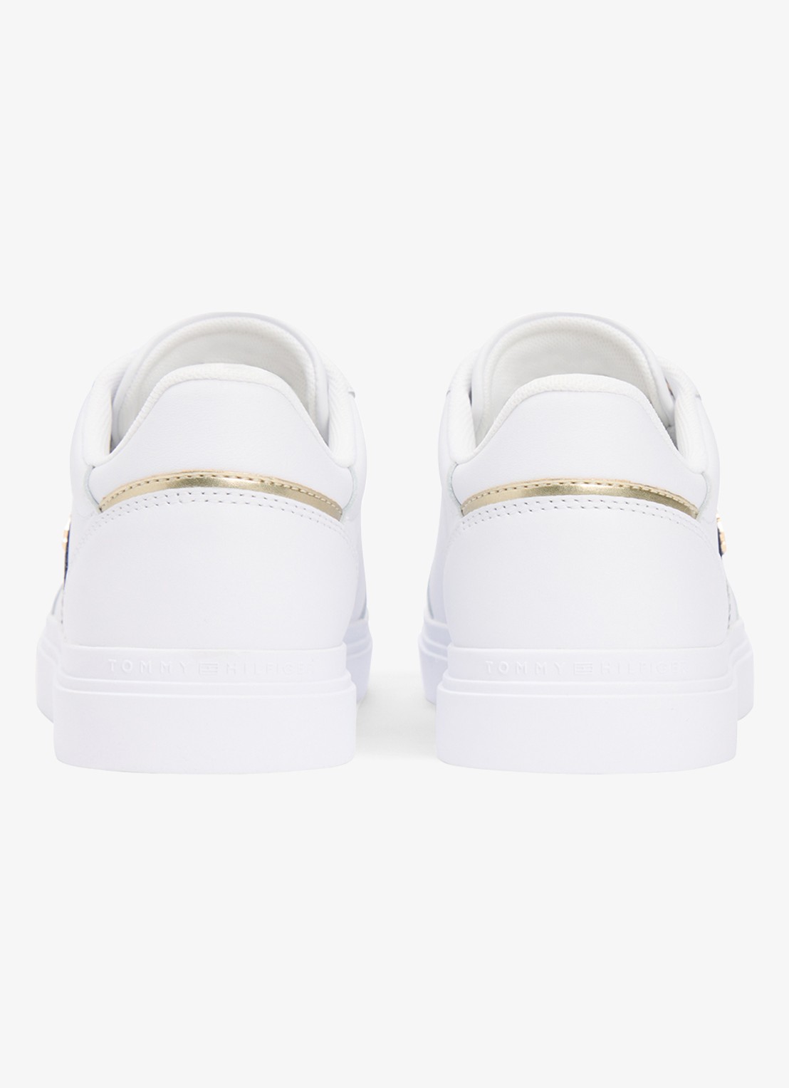 Tommy Hilfiger Sneaker van leer met logo - detail wit