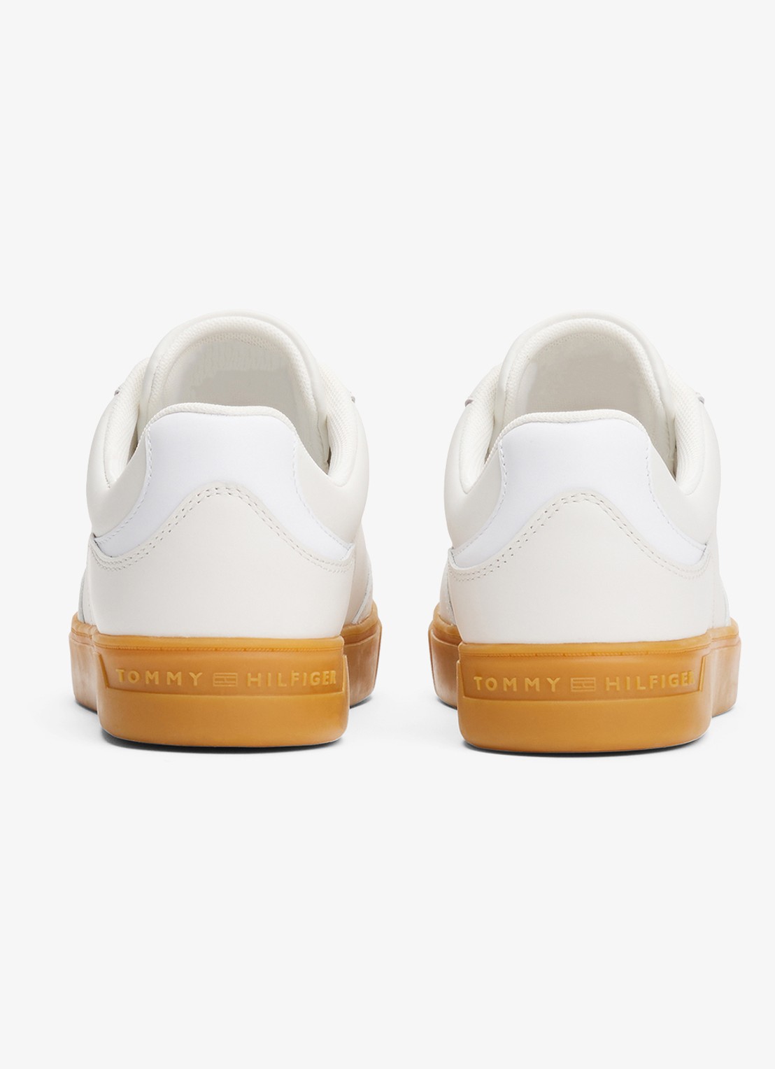 Tommy Hilfiger Sneaker van leer - achterkant 2 beige