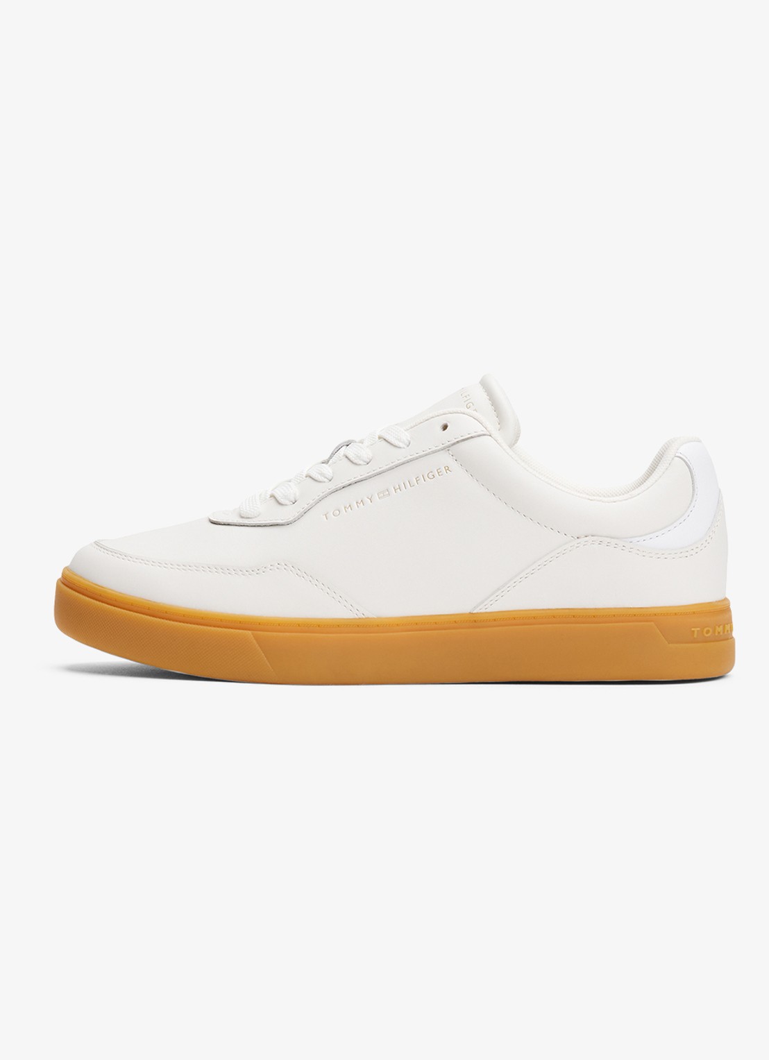 Tommy Hilfiger Sneaker van leer - detail beige