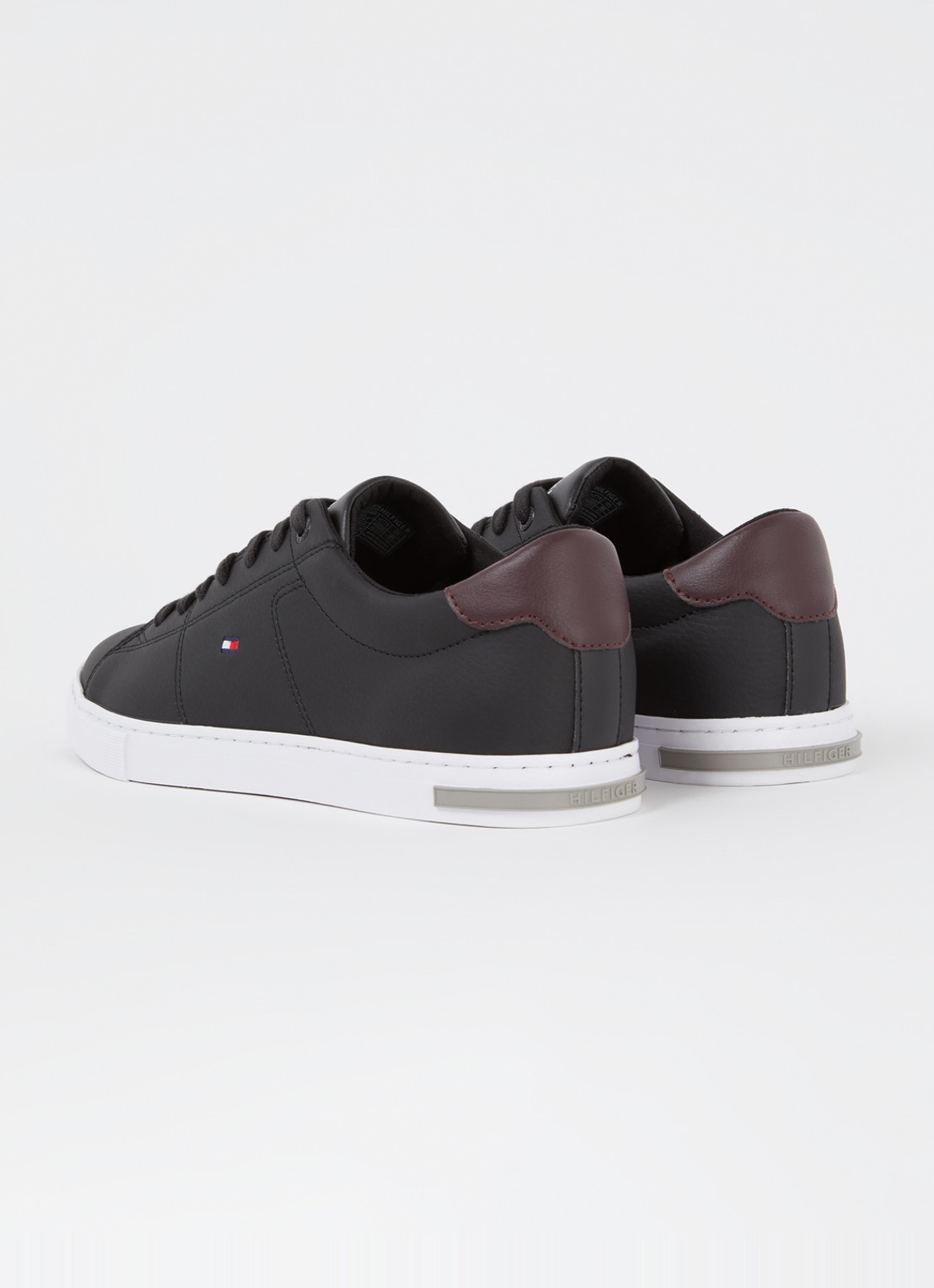 Tommy Hilfiger Sneaker van leer - achterkant zwart