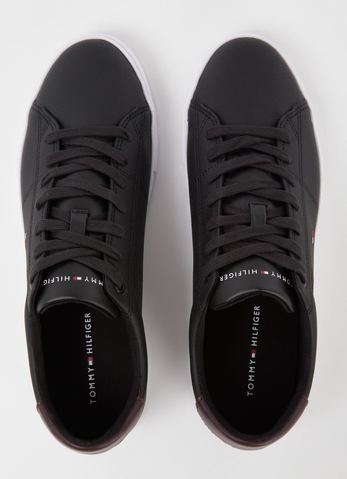 Tommy Hilfiger Sneaker van leer - detail 4 zwart