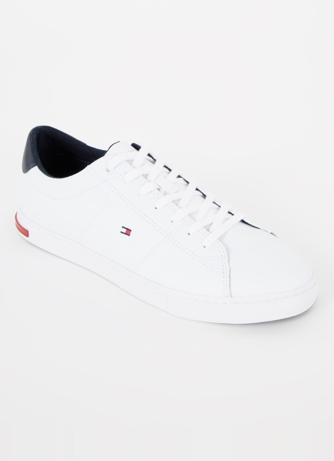 Tommy Hilfiger Sneaker van leer - voorkant wit