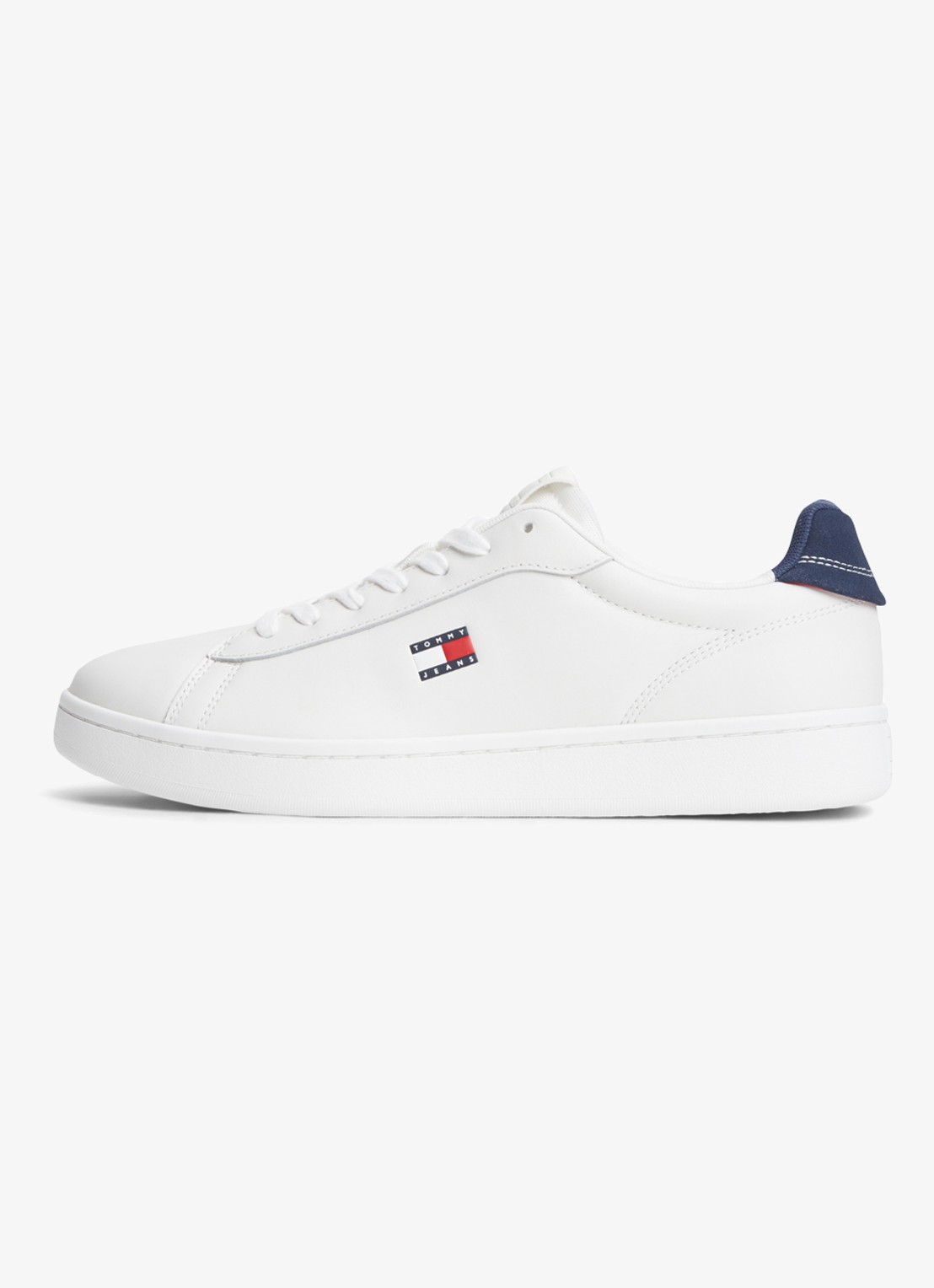 Tommy Hilfiger Sneaker van leer - detail 5 wit