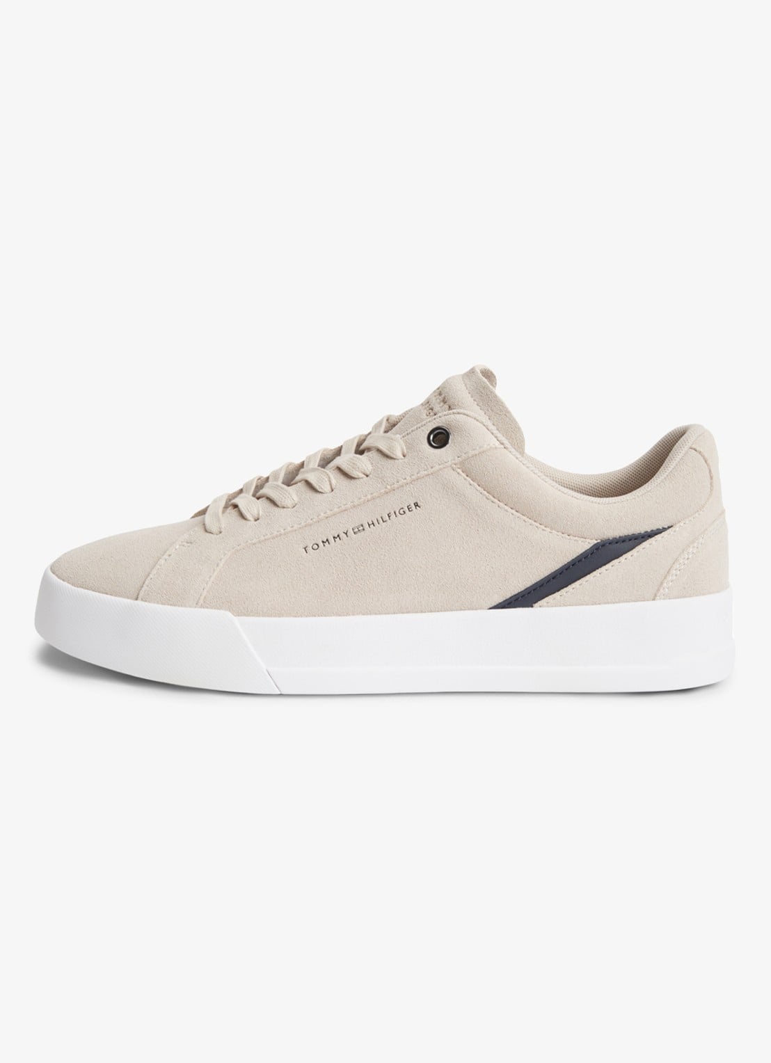 Tommy Hilfiger Sneaker van leer - detail 2 beige