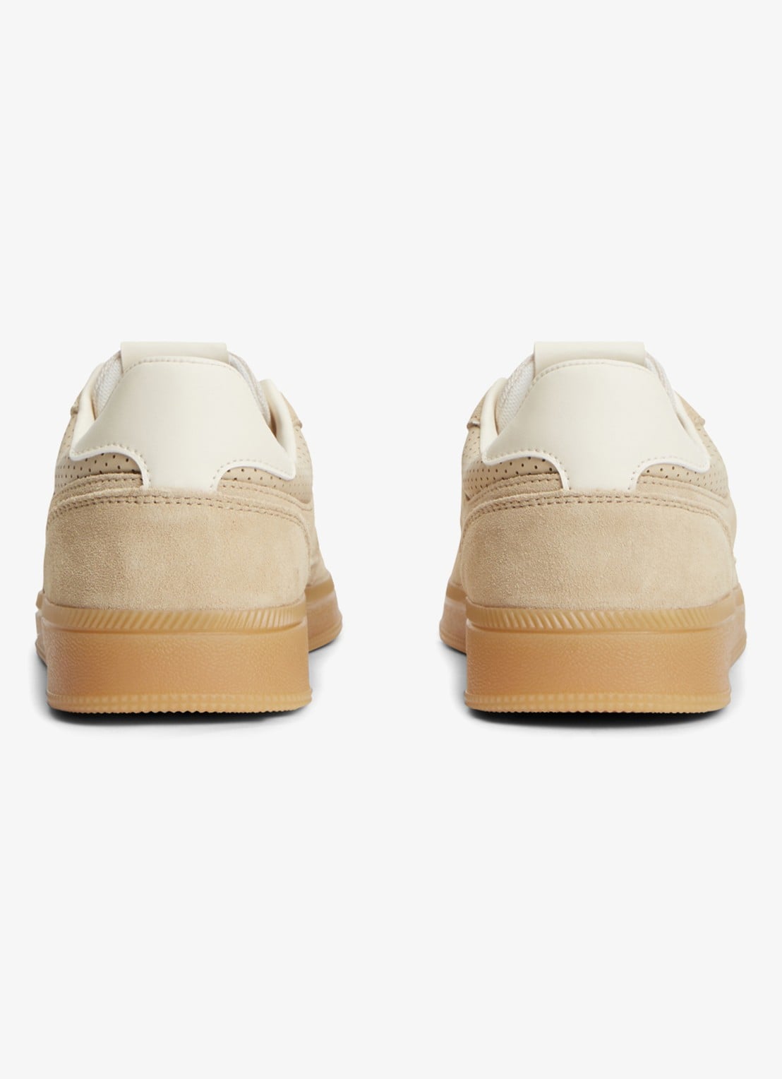 Tommy Hilfiger Sneaker van suède - achterkant 7 beige
