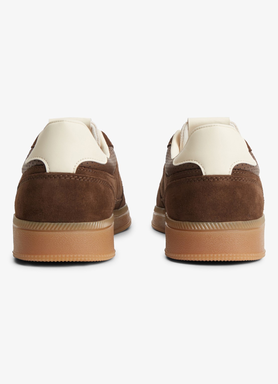 Tommy Hilfiger Sneaker van suède - achterkant 6 kastanjebruin