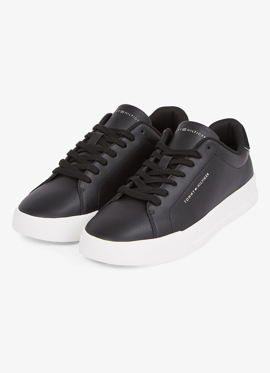 Tommy Hilfiger Sneakers van leer - detail 2 zwart