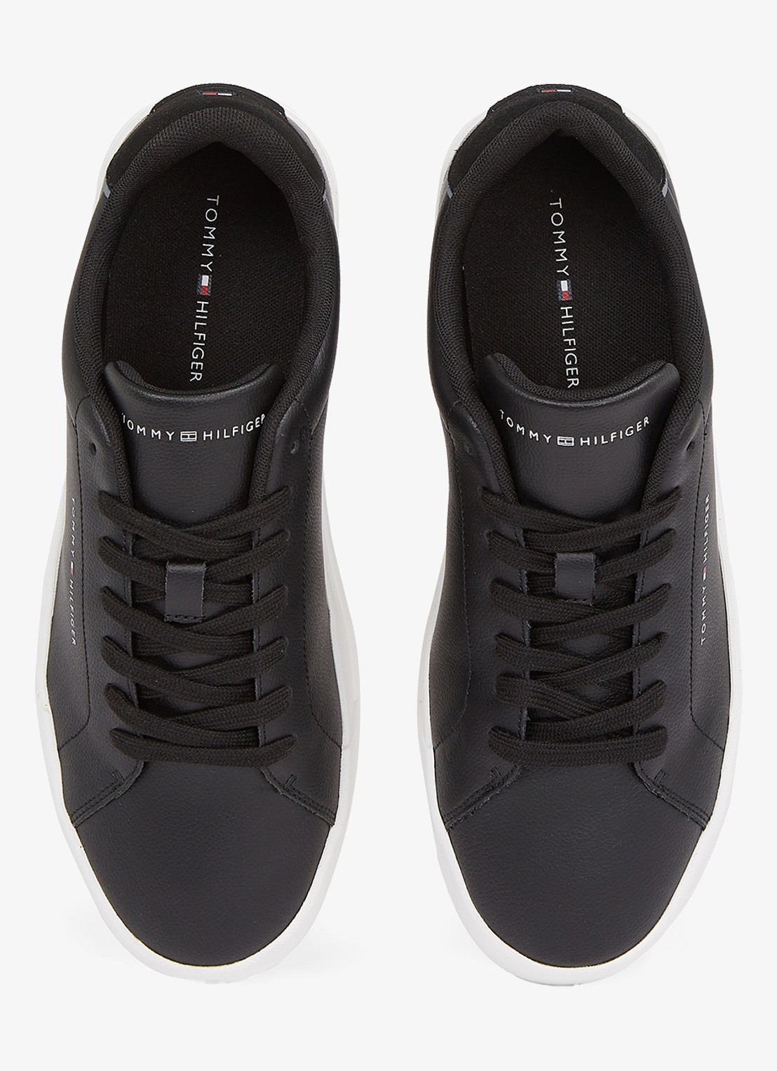 Tommy Hilfiger Sneakers van leer - detail 3 zwart