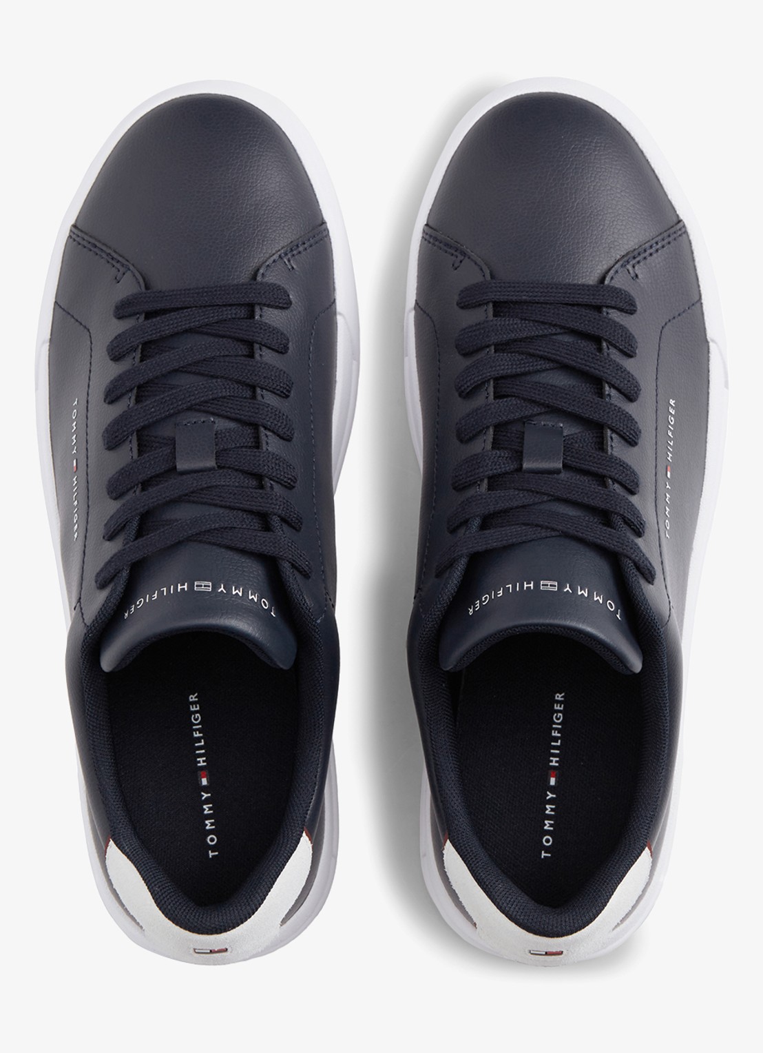 Tommy Hilfiger Sneakers van leer - detail 3 donkerblauw
