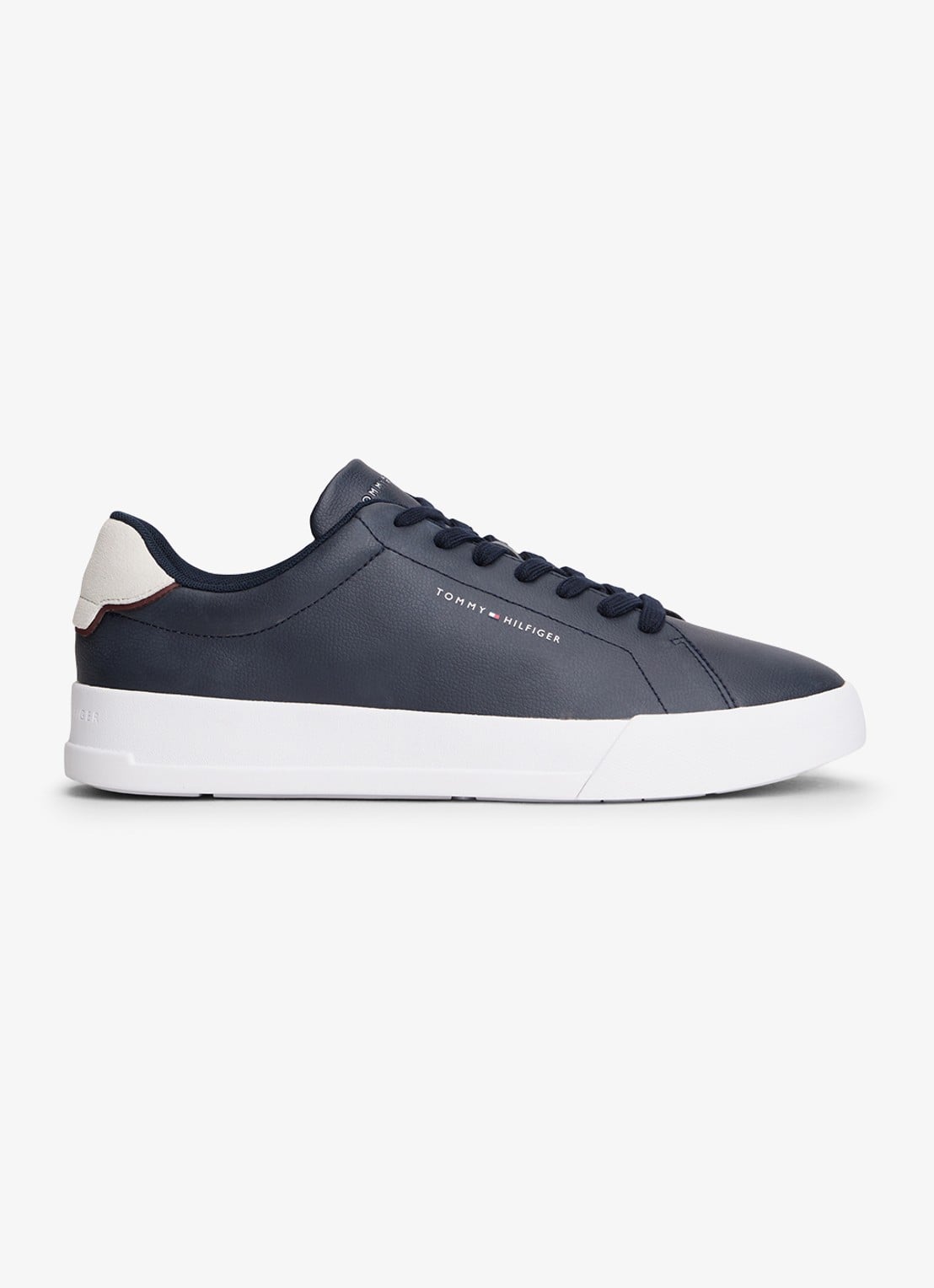 Tommy Hilfiger Sneakers van leer - detail 3 donkerblauw