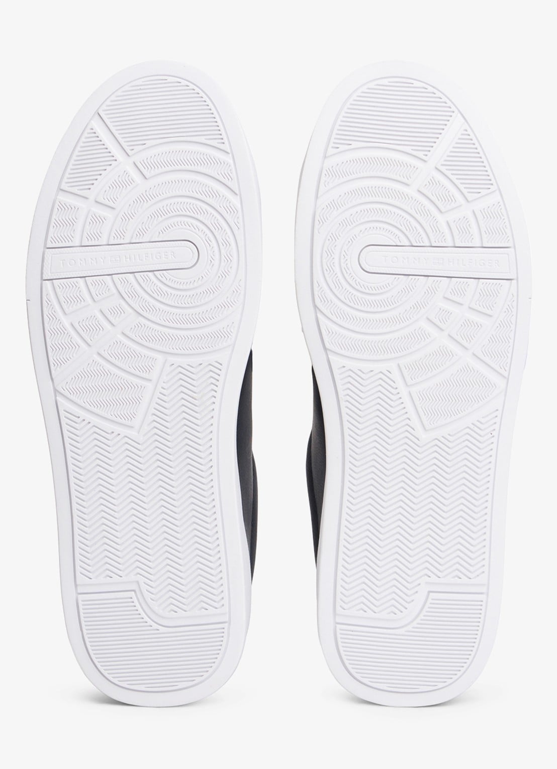 Tommy Hilfiger Sneakers van leer - detail 4 donkerblauw