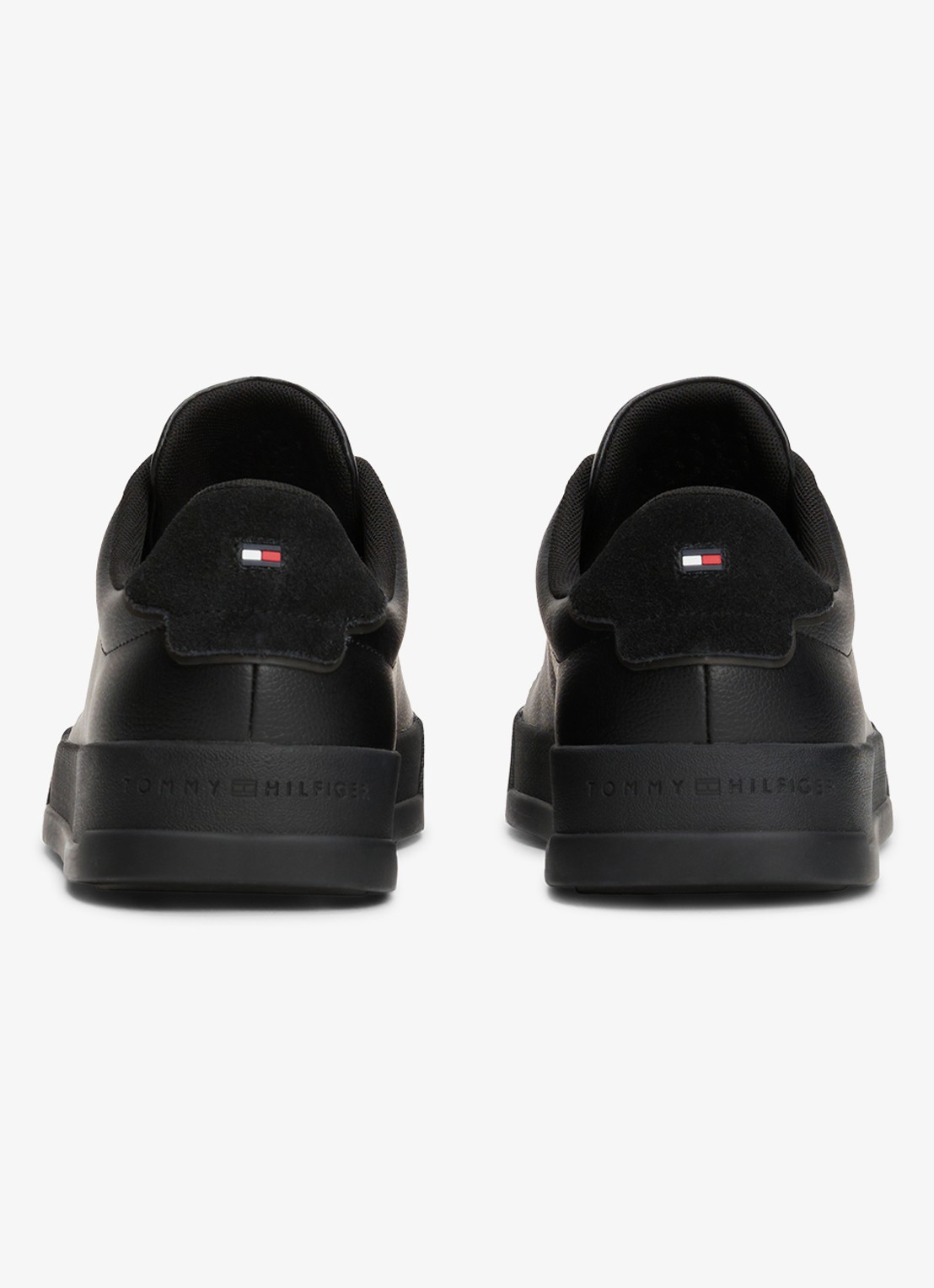 Tommy Hilfiger Sneakers van leer - achterkant 3 diepzwart