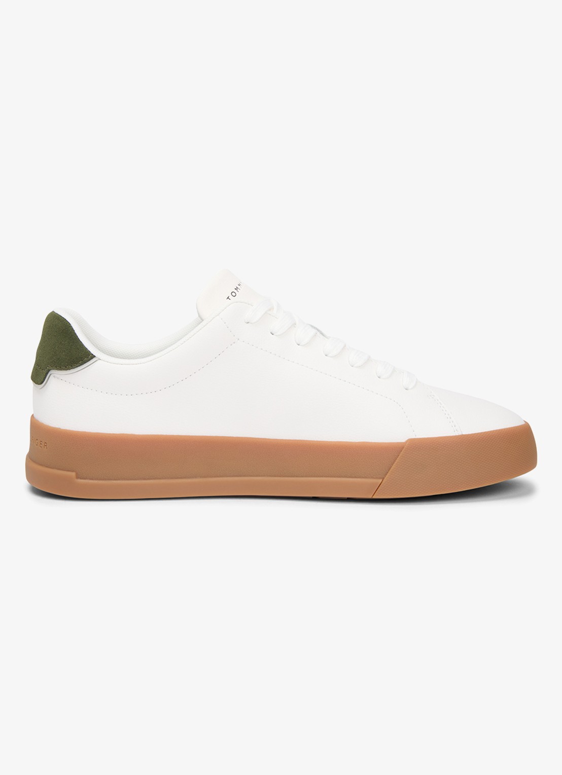 Tommy Hilfiger Sneakers van leer - detail 6 ecru-arctic spruce