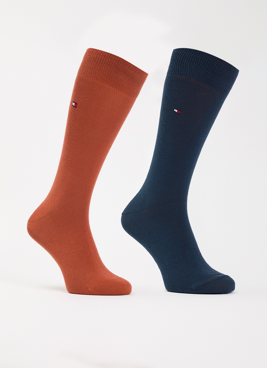 Tommy Hilfiger Sokken in katoenblend met logo in 2-pack - voorkant oranjebruin