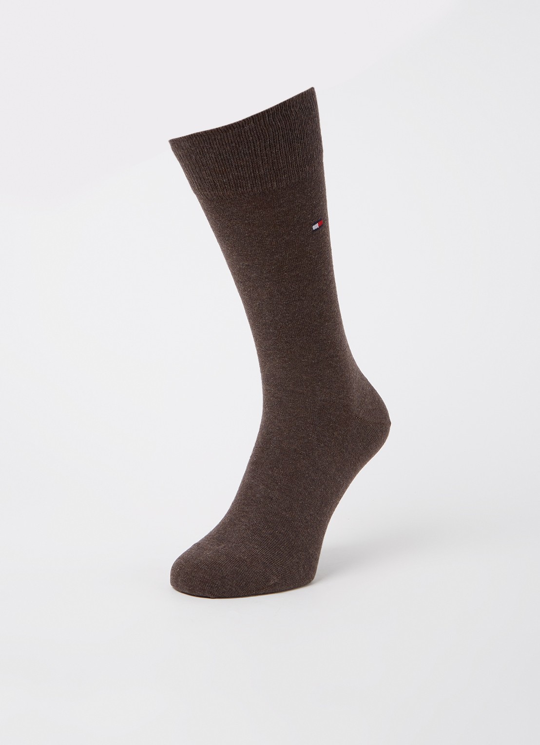 Tommy Hilfiger Sokken in uni in 2-pack - detail donkerbruin