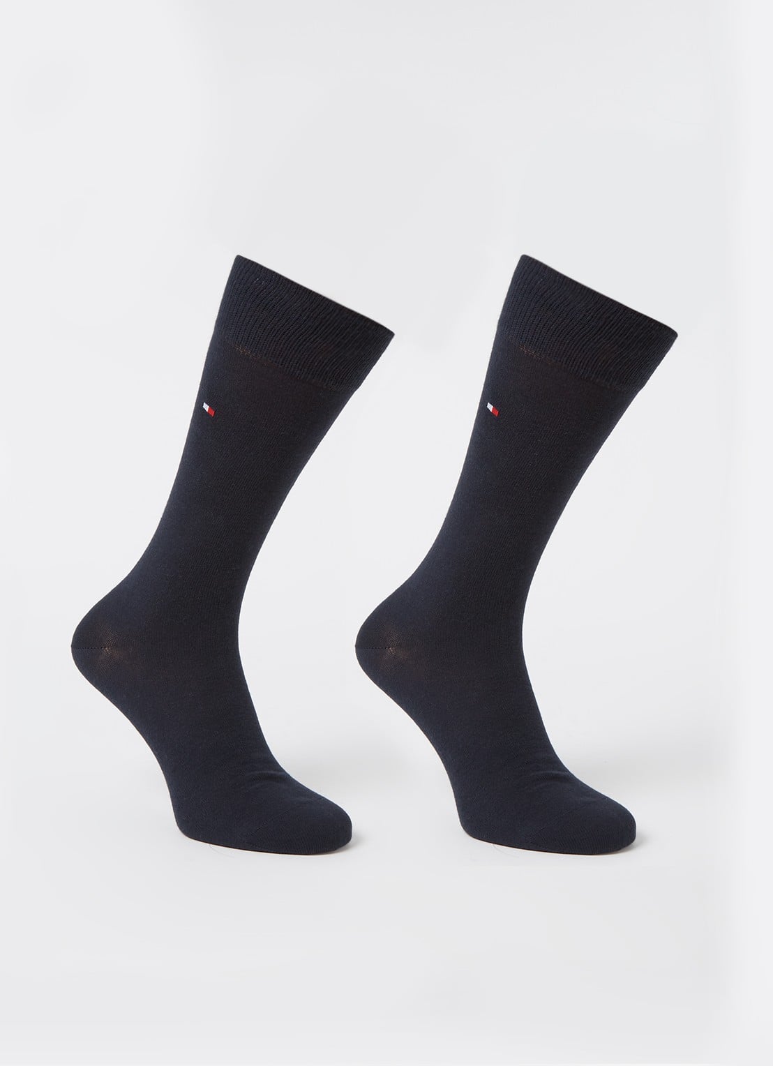 Tommy Hilfiger Sokken in uni in 2-pack - voorkant 2 donkerblauw