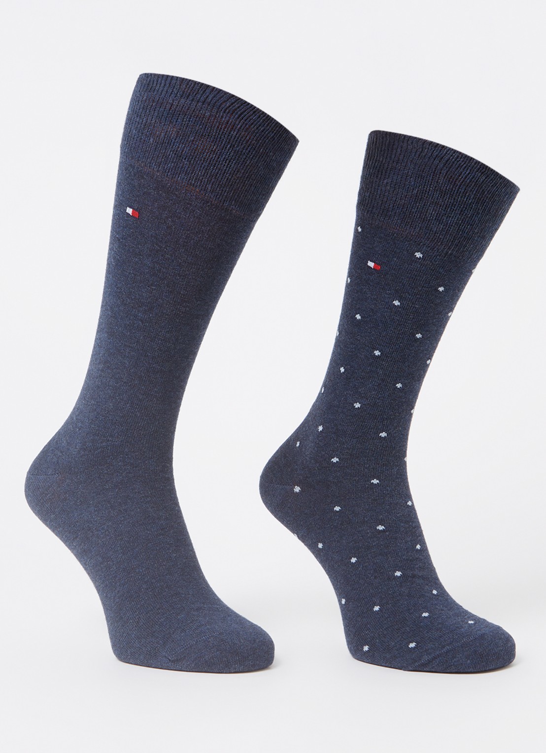 Tommy Hilfiger Sokken met logo in 2-pack - voorkant 2 indigo