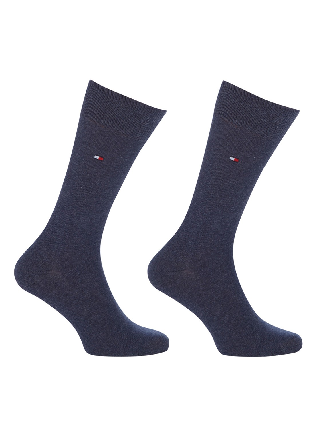 Tommy Hilfiger Sokken met logo in 2-pack - voorkant indigo