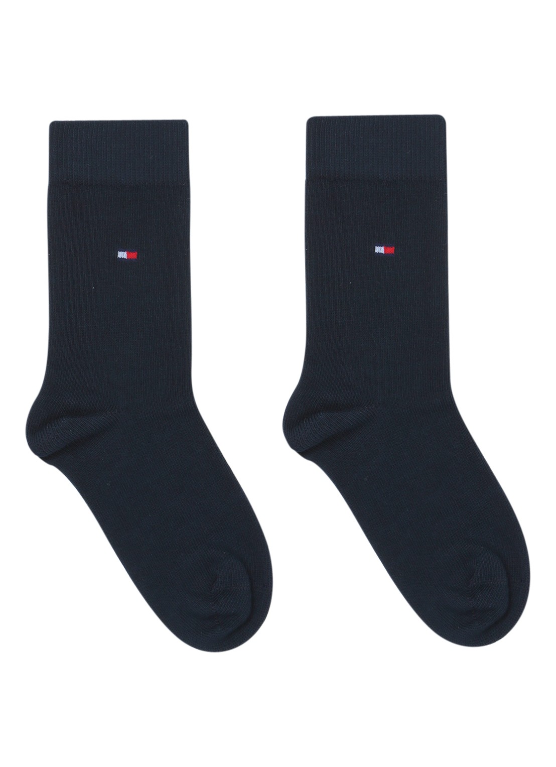 Tommy Hilfiger Sokken met logo in 2-pack - voorkant blauw