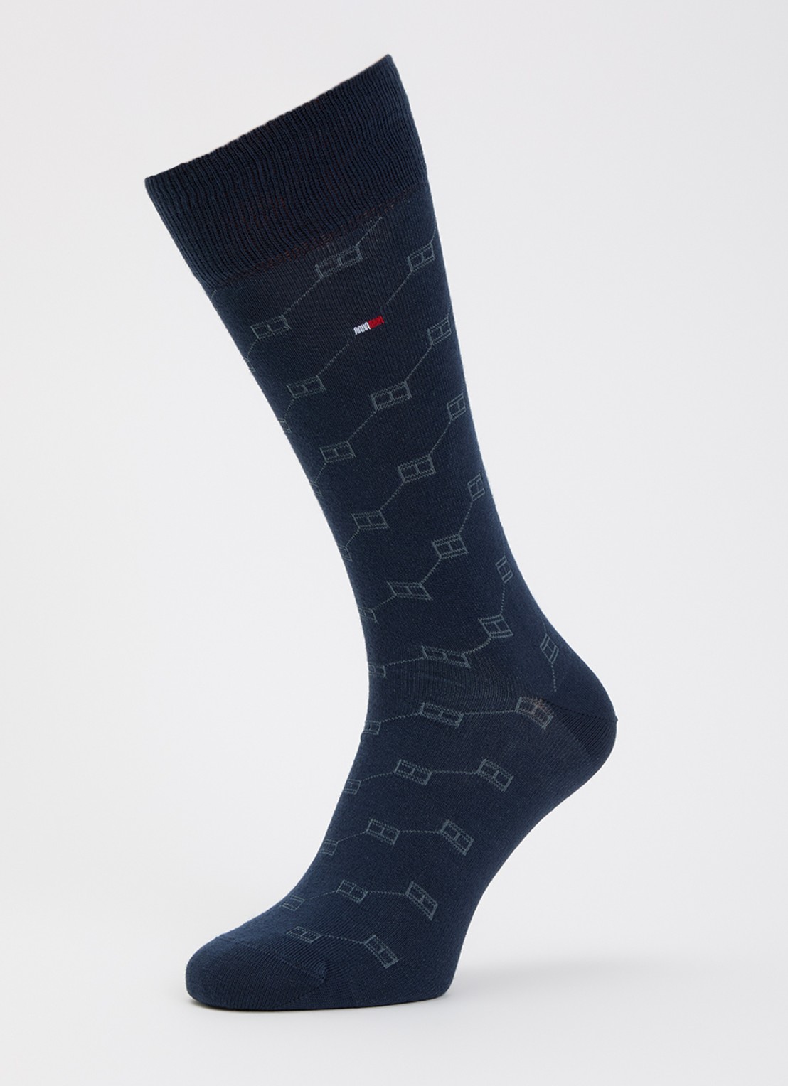 Tommy Hilfiger Sokken met print en logo in 2-pack - detail 3 donkerblauw
