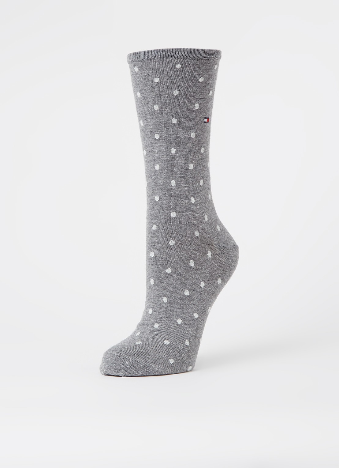Tommy Hilfiger Sokken met print in 2-pack - detail middengrijs