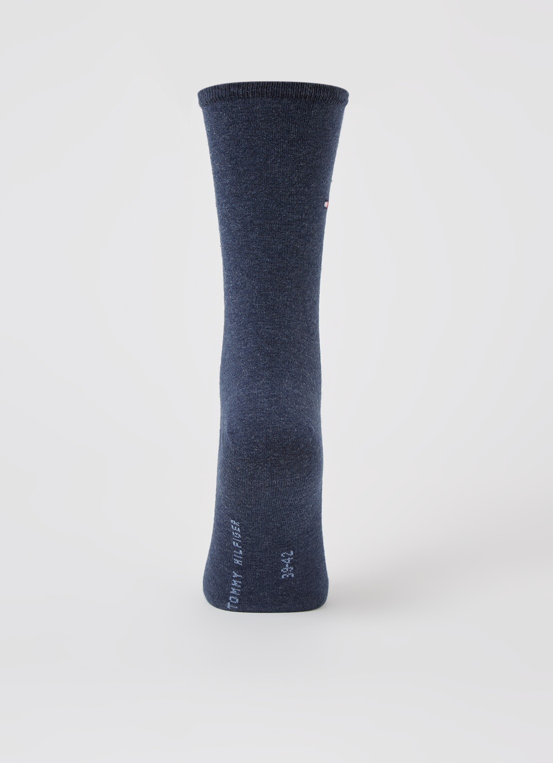 Tommy Hilfiger Sokken met print in 2-pack - voorkant 3 blauw