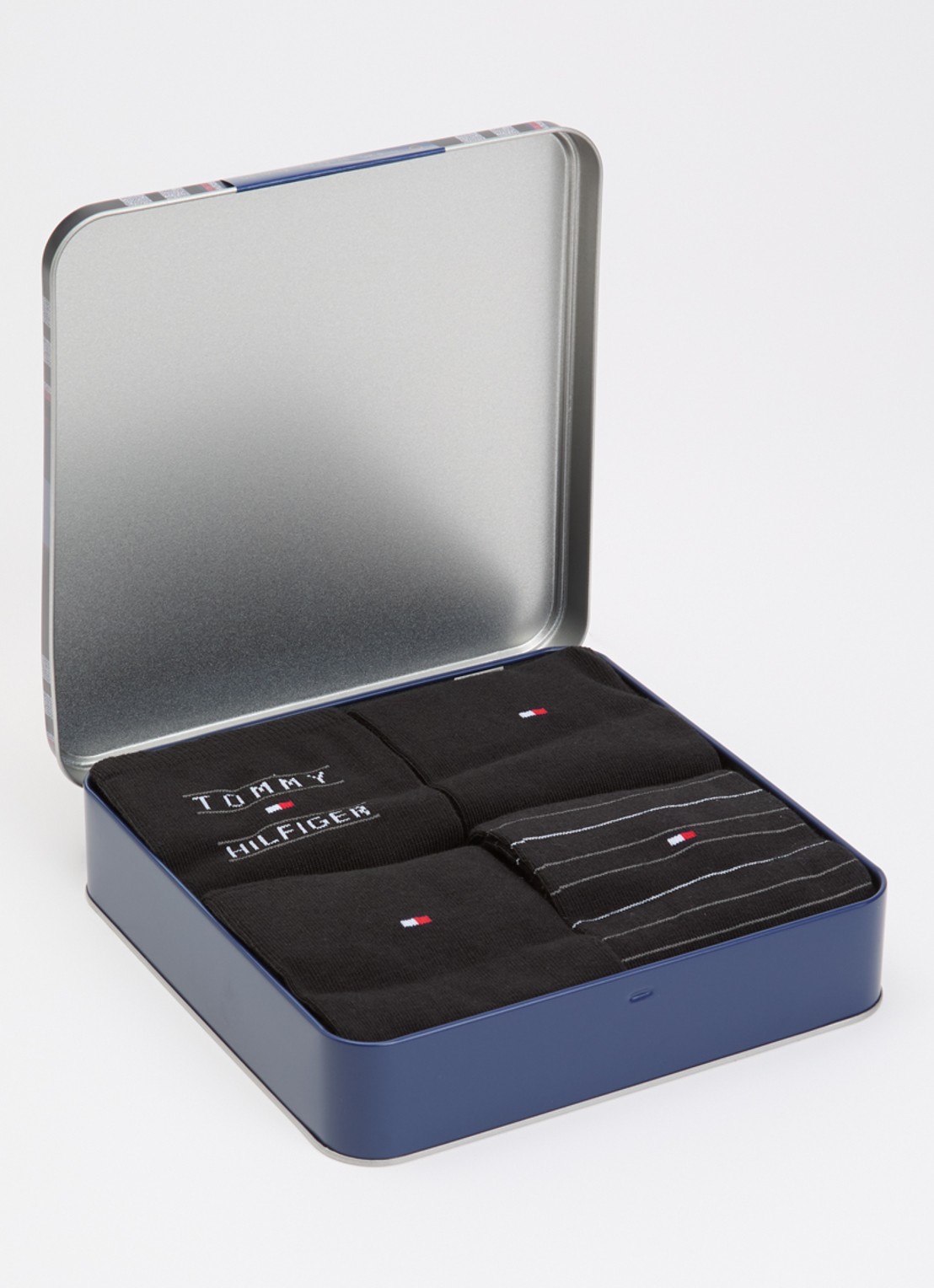 Tommy Hilfiger Sokken met print in 4-pack giftbox - detail 4 zwart