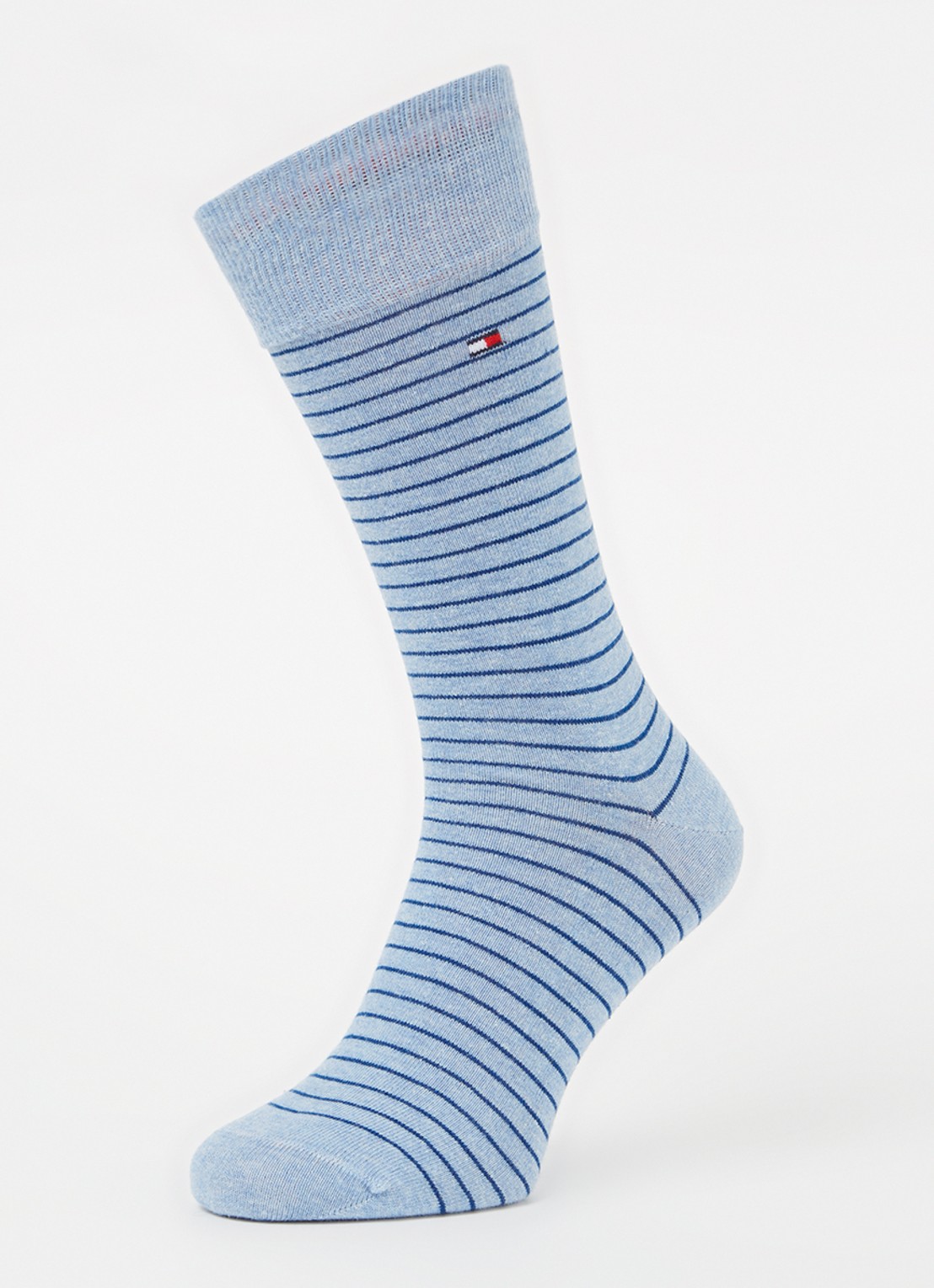 Tommy Hilfiger Sokken met streepprint in 2-pack - detail 3 lichtblauw