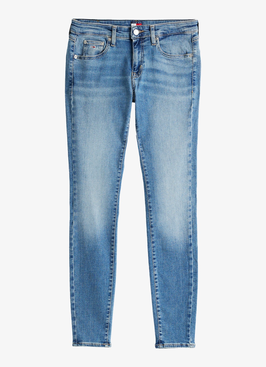 Tommy Hilfiger Sophie low waist skinny jeans met steekzakken - voorkant 4 donkerblauw