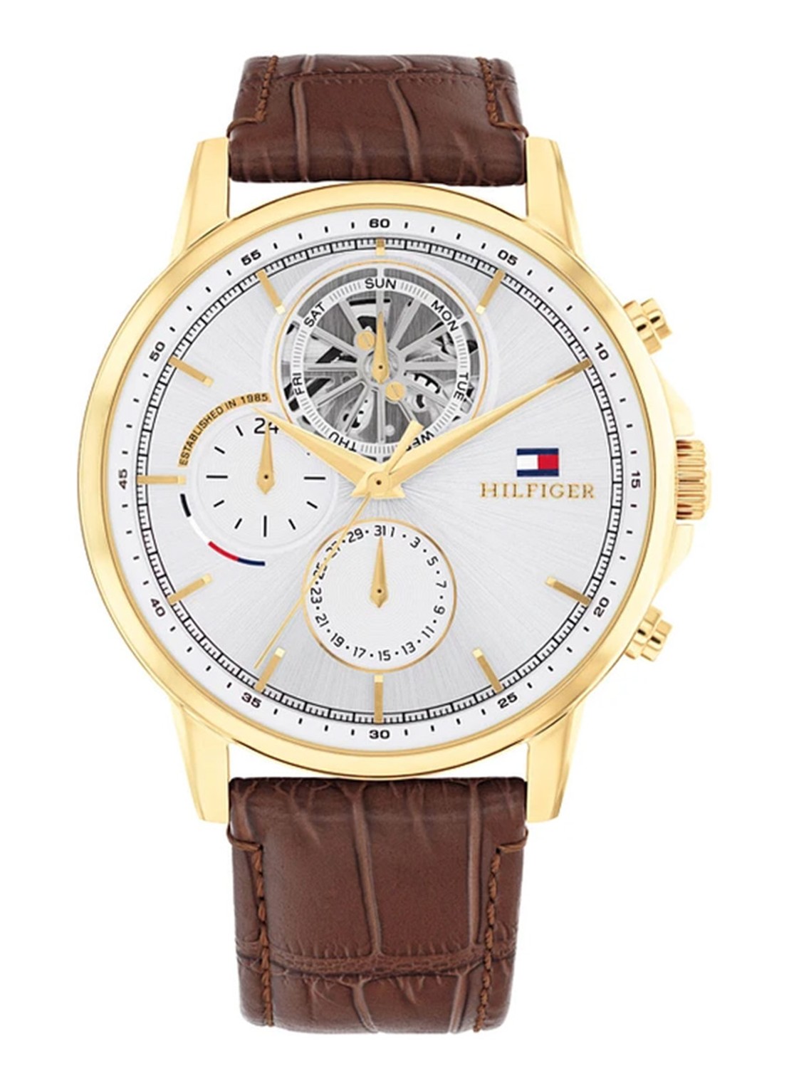 Tommy Hilfiger Stewart horloge TH1710631 - voorkant bruin