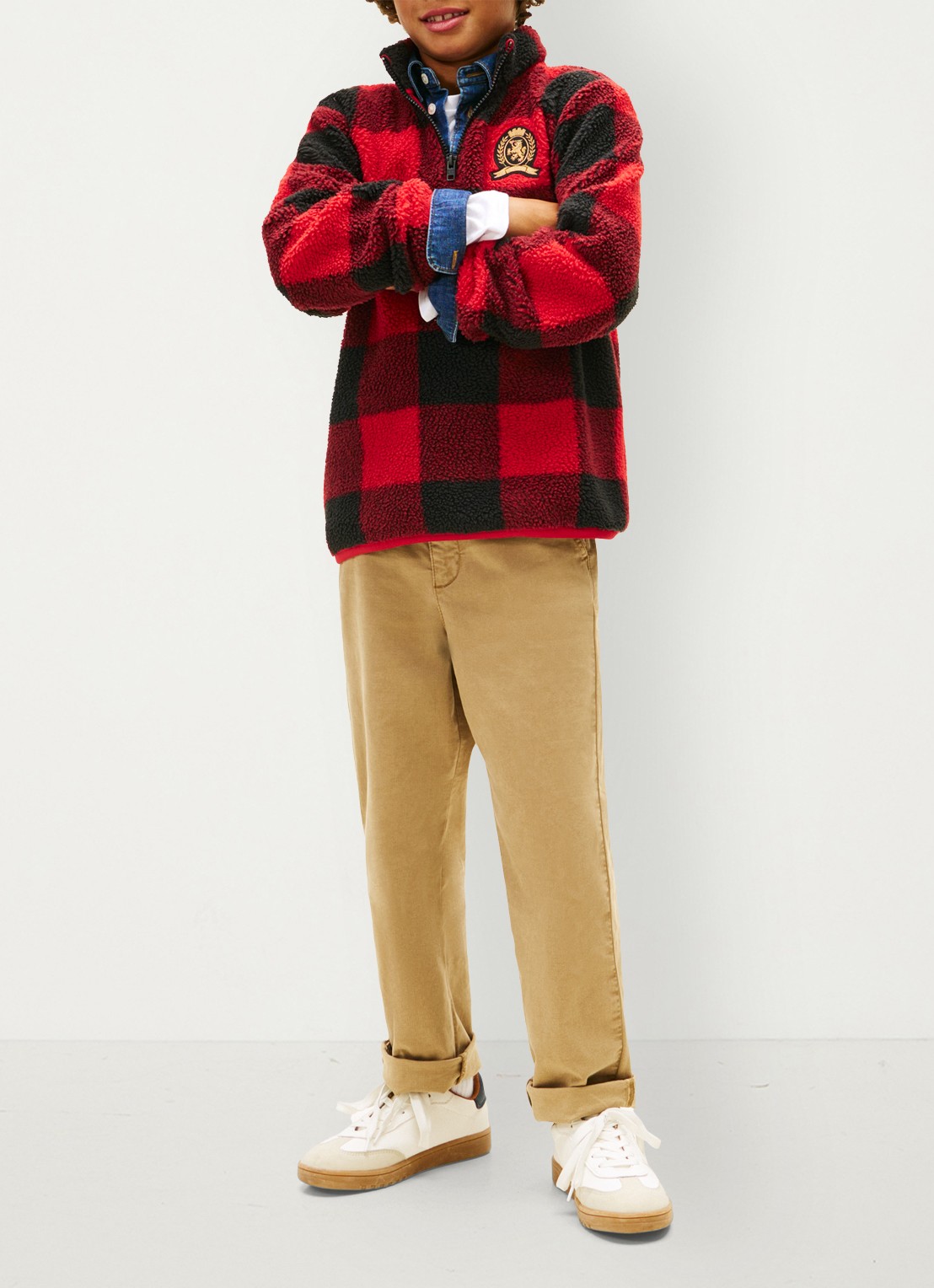 Tommy Hilfiger Straight fit broek met steekzakken - voorkant 4 camel