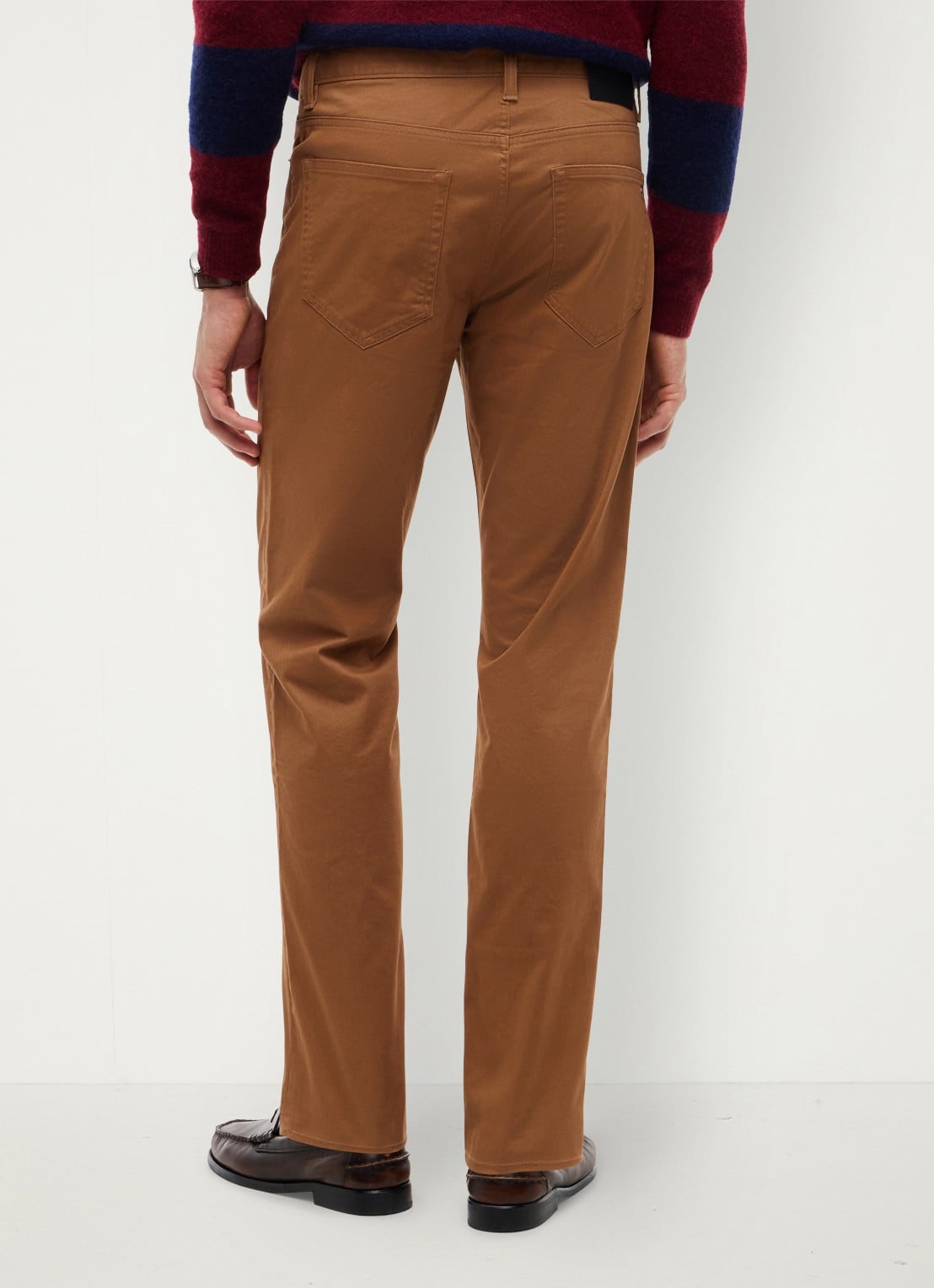 Tommy Hilfiger Straight fit chino met paspelzakken - achterkant 5 oranje