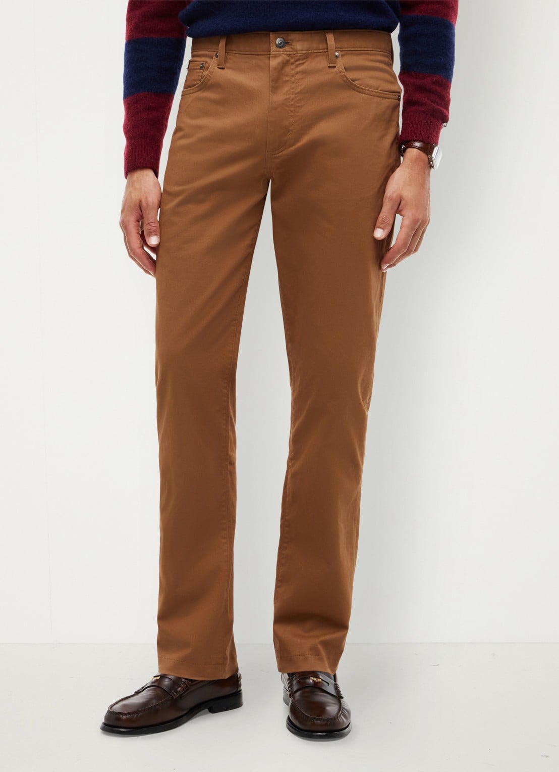 Tommy Hilfiger Straight fit chino met paspelzakken - detail 3 oranje