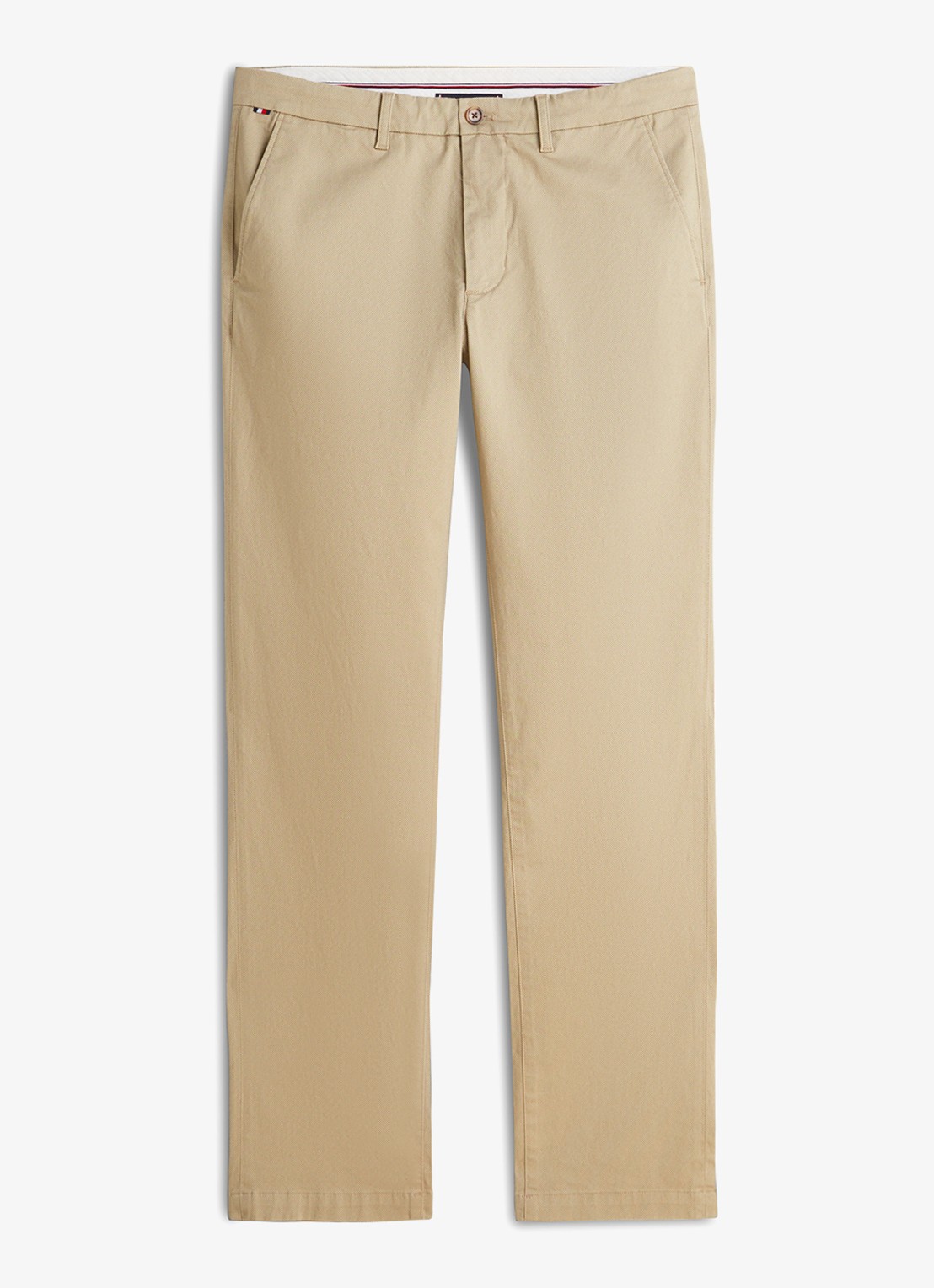 Tommy Hilfiger Straight fit chino met steekzakken - voorkant 4 beige
