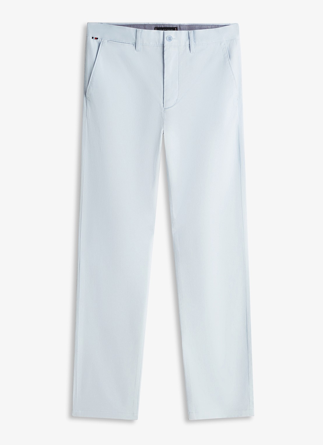 Tommy Hilfiger Straight fit chino met steekzakken - voorkant 2 lichtblauw
