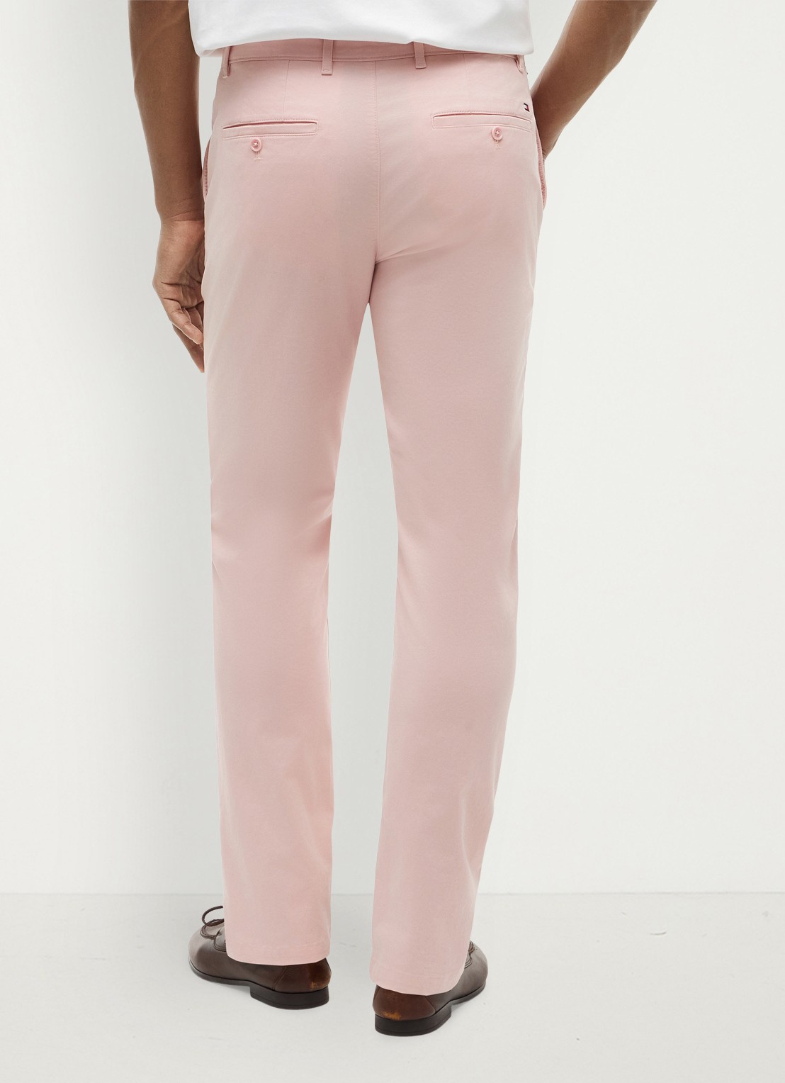 Tommy Hilfiger Straight fit chino met steekzakken - achterkant roze