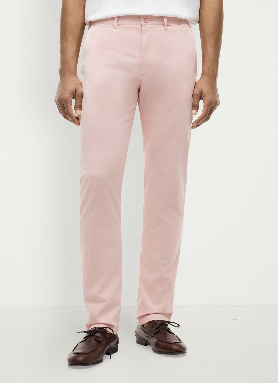 Tommy Hilfiger Straight fit chino met steekzakken - detail 4 roze