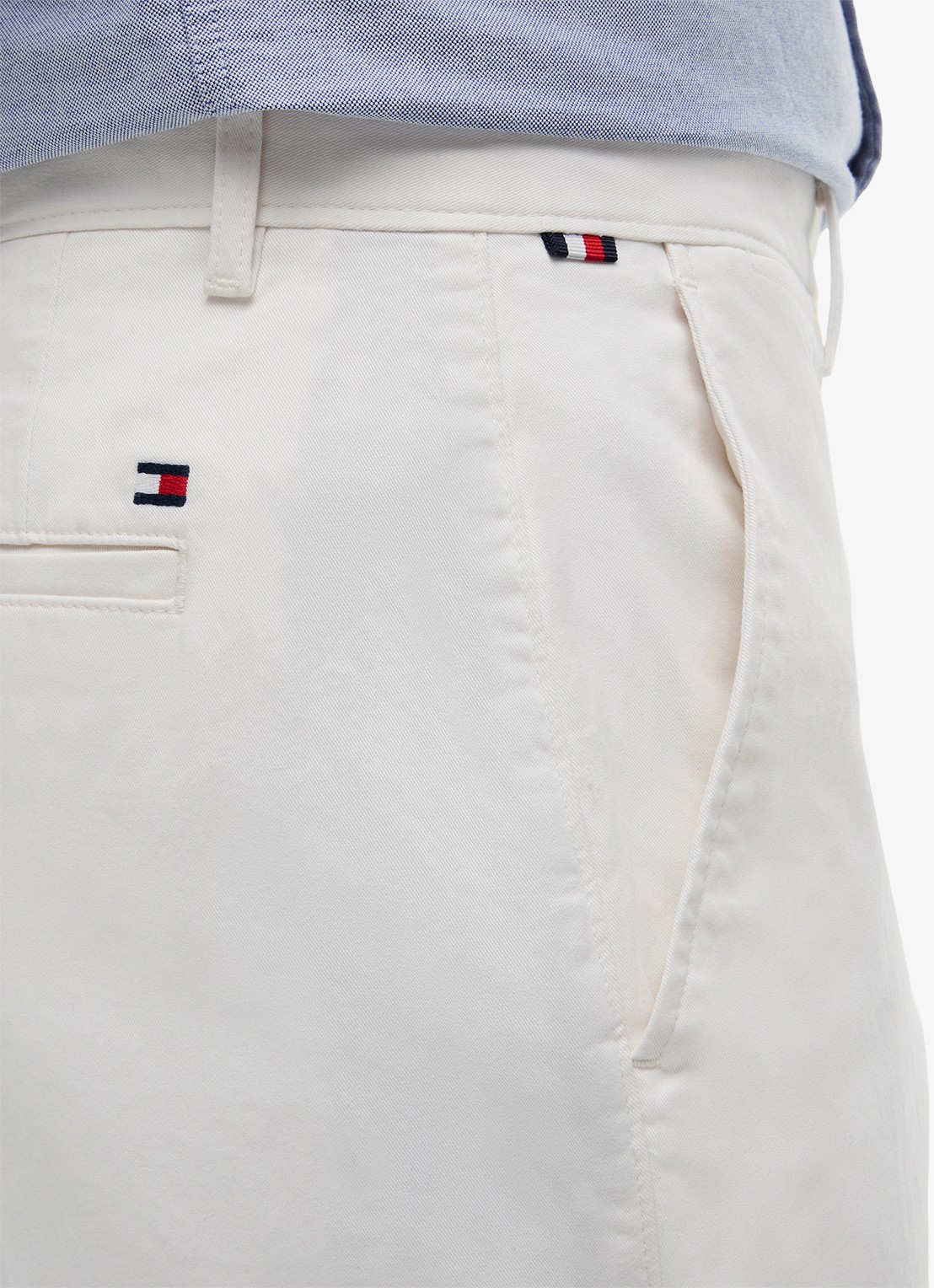 Tommy Hilfiger Straight fit chino met steekzakken - detail 3 gebroken wit