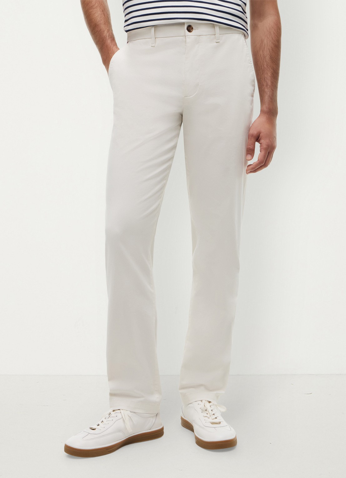 Tommy Hilfiger Straight fit chino met steekzakken - detail 2 ivoor