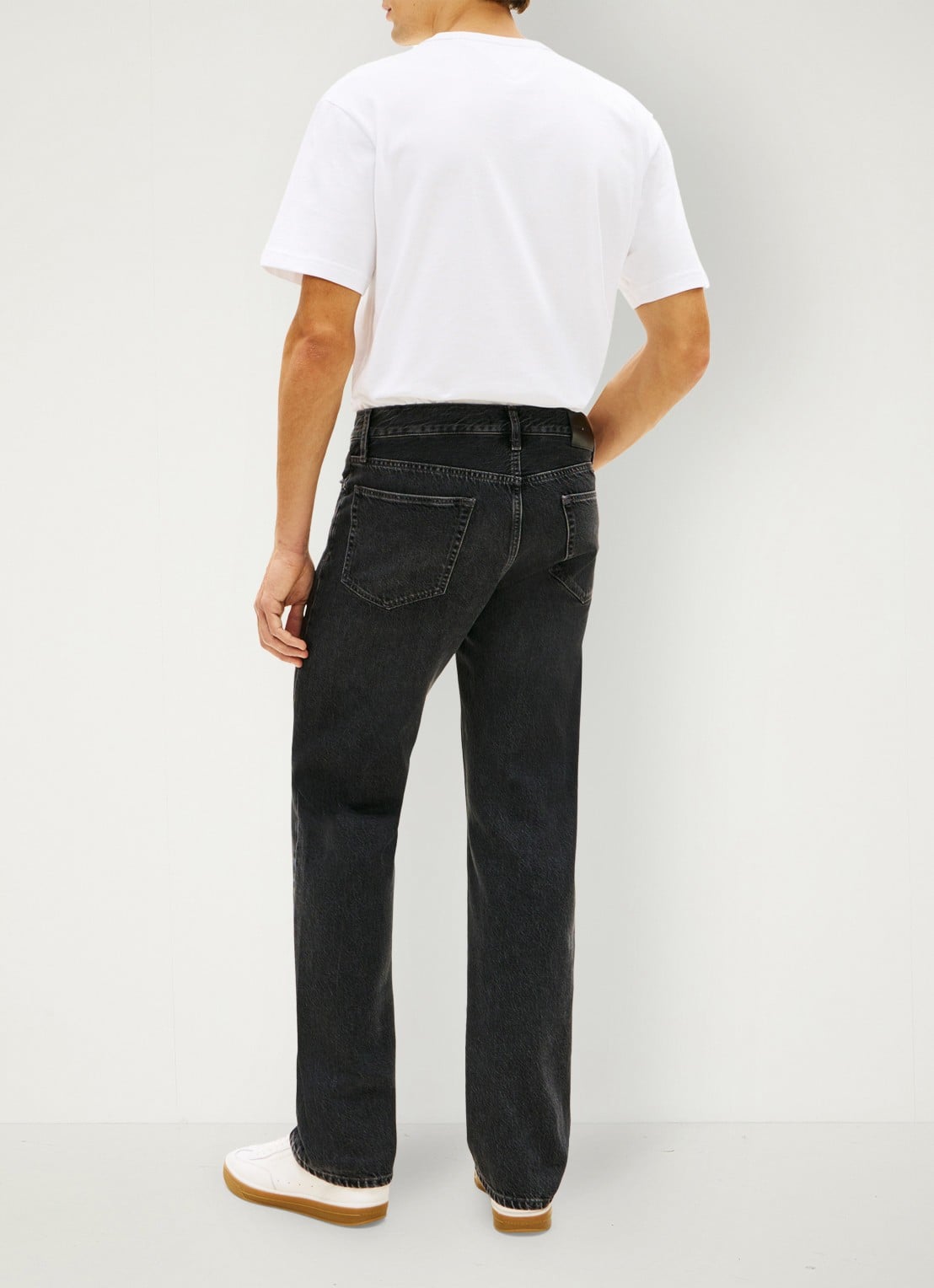 Tommy Hilfiger Straight fit jeans met donkere wassing - achterkant 5 donkergrijs