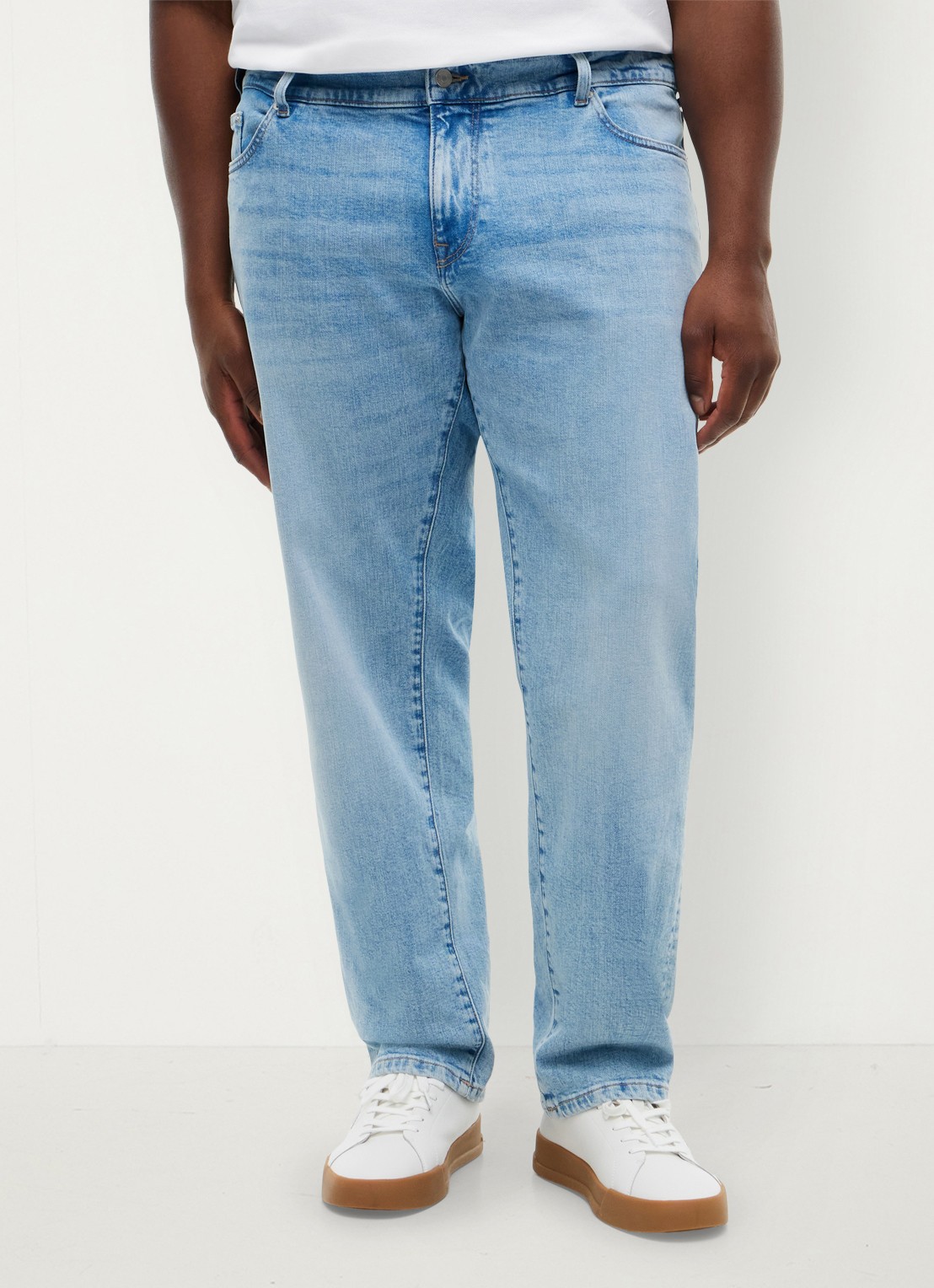 Tommy Hilfiger Straight fit jeans met lichte wassing - detail denim