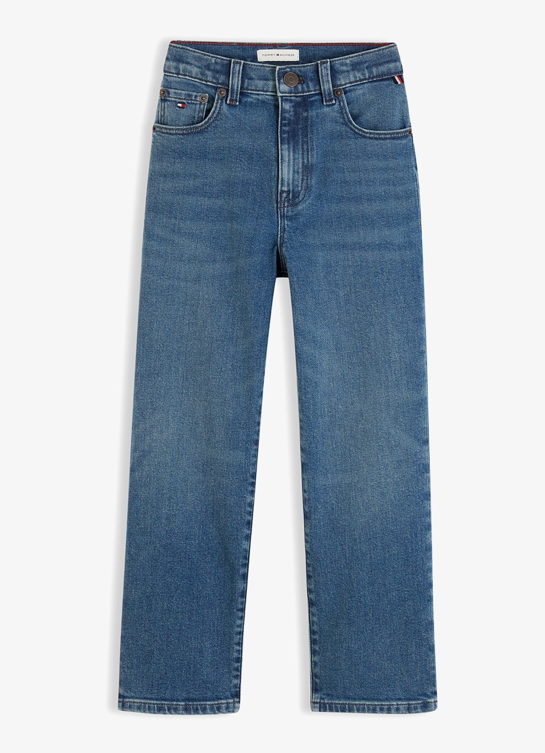 Tommy Hilfiger Straight fit jeans met steekzakken - voorkant 2 indigo