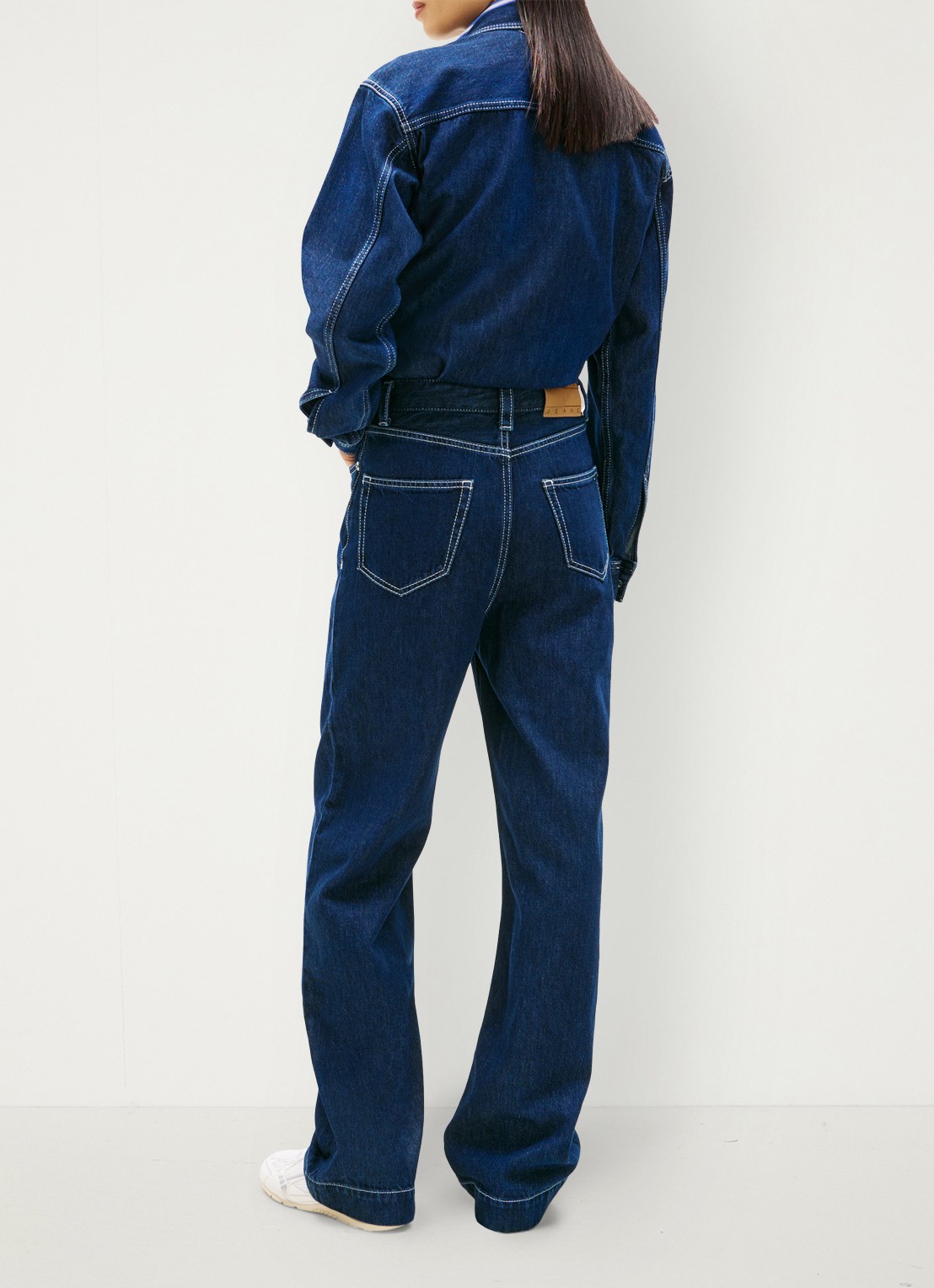 Tommy Hilfiger Straight fit jumpsuit in katoenblend - achterkant 3 jeans